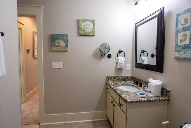 4901 N Market St, North Myrtle Beach, SC 29582 - bathroom with vanity and baseboards