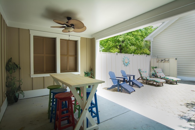 4901 N Market St, North Myrtle Beach, SC 29582 - view of patio featuring ceiling fan