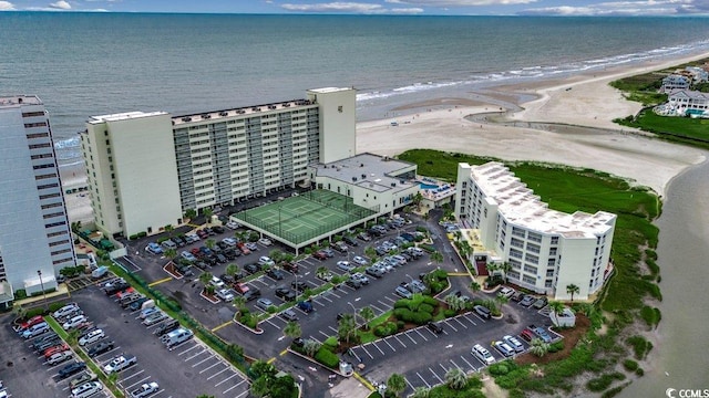 9400 Shore Dr Unit 617, Myrtle Beach, SC 29572 - aerial view of waterfront with a beach and apartment complex / building