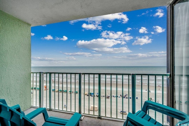 9400 Shore Dr Unit 617, Myrtle Beach, SC 29572 - balcony with view of water and beach