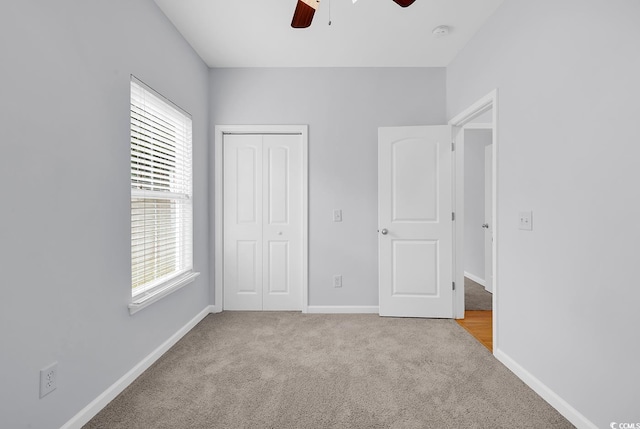 1636 Stuart Square Cir, Myrtle Beach, SC 29577 - unfurnished bedroom featuring carpet flooring, a closet, and a ceiling fan