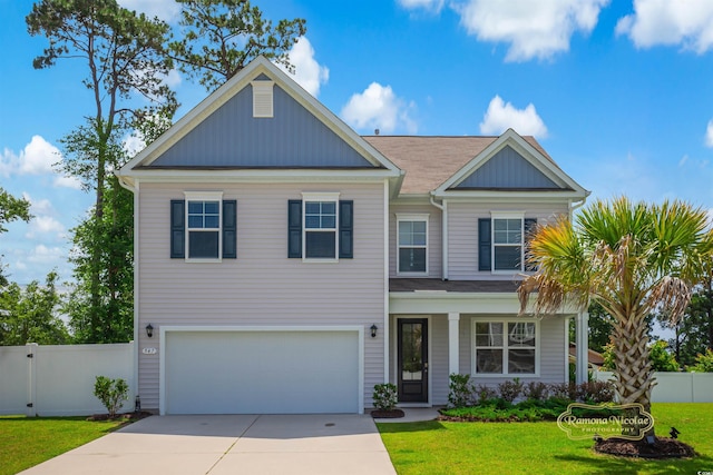 547 Pacific Commons Dr, Surfside Beach, SC 29575 - view of front of house featuring driveway, an attached garage, and board and batten siding