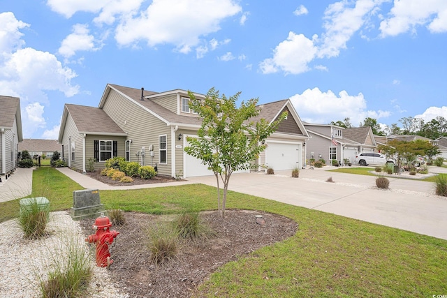 1807 Berkley Village Loop, Myrtle Beach, SC 29579 - view of front facade with concrete driveway, a front yard, a garage, and roof with shingles