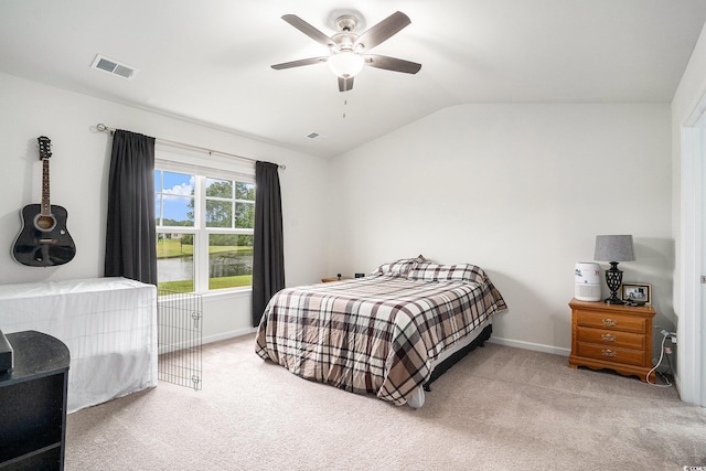 1807 Berkley Village Loop, Myrtle Beach, SC 29579 - carpeted bedroom with lofted ceiling and a ceiling fan