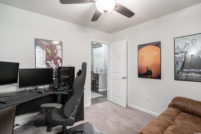 1807 Berkley Village Loop, Myrtle Beach, SC 29579 - carpeted office space with ceiling fan and baseboards
