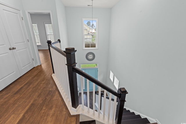 540 Chanted Dr, Murrells Inlet, SC 29576 - stairs featuring plenty of natural light and wood finished floors