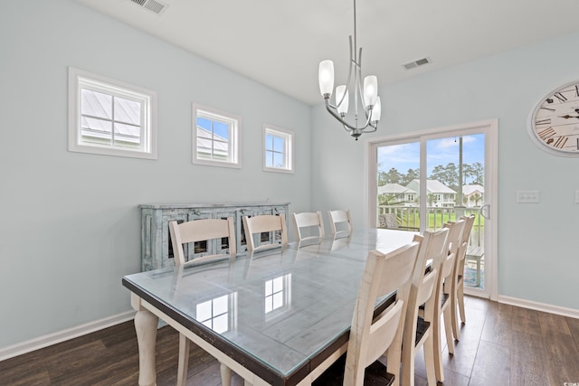 540 Chanted Dr, Murrells Inlet, SC 29576 - dining area featuring wood finished floors and a chandelier
