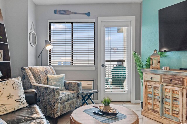 2001 S Ocean Blvd Unit 1408, Myrtle Beach, SC 29577 - living area with tile patterned flooring and healthy amount of natural light