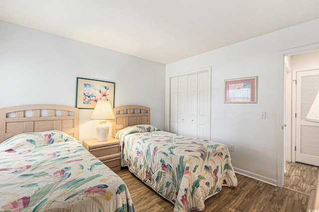 537 White River Dr Unit 17C, Myrtle Beach, SC 29579 - bedroom featuring wood finished floors and a closet