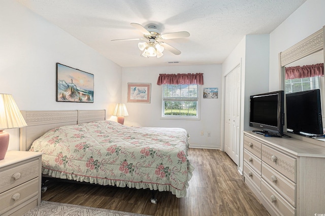 537 White River Dr Unit 17C, Myrtle Beach, SC 29579 - bedroom with wood finished floors and a ceiling fan