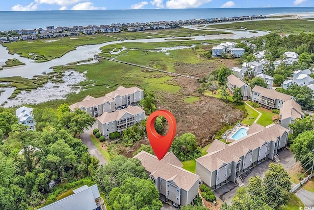140 S Cove Pl Unit 6C, Pawleys Island, SC 29585 - drone / aerial view of a nearby body of water
