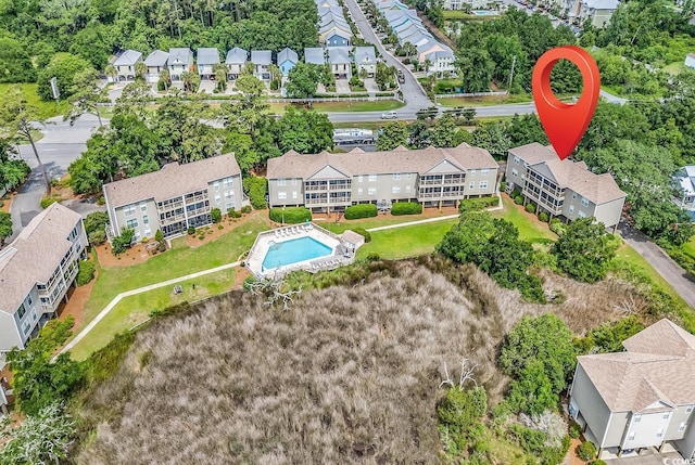 140 S Cove Pl Unit 6C, Pawleys Island, SC 29585 - aerial view of residential area with a pool