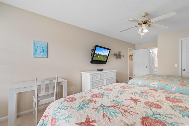 503 20th Ave N Unit 29-C, North Myrtle Beach, SC 29582 - bedroom with light carpet and ceiling fan