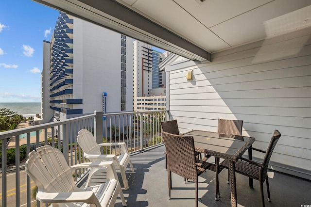 2000 S Ocean Blvd Unit V405, Myrtle Beach, SC 29577 - balcony featuring a water view