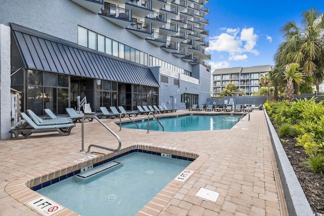 2000 S Ocean Blvd Unit V405, Myrtle Beach, SC 29577 - community pool with a patio