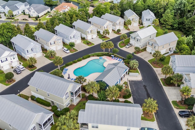 1413 Cottage Cove Cir N, Myrtle Beach, SC 29582 - aerial view of residential area with a pool area