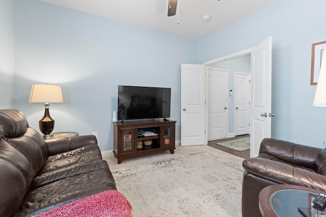 308 Firenze Loop, Myrtle Beach, SC 29579 - carpeted living room with a ceiling fan and baseboards