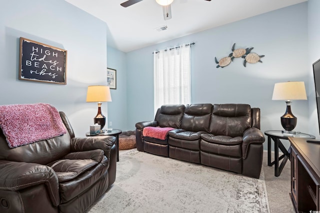 308 Firenze Loop, Myrtle Beach, SC 29579 - carpeted living room with ceiling fan