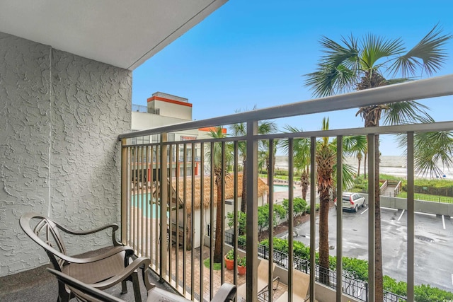 7200 N Ocean Blvd Unit 257, Myrtle Beach, SC 29572 - balcony featuring view of pool area