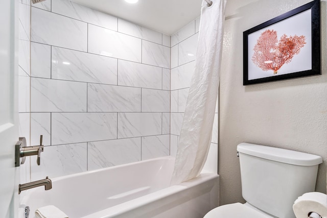 7200 N Ocean Blvd Unit 257, Myrtle Beach, SC 29572 - bathroom featuring shower / bath combo with shower curtain and toilet