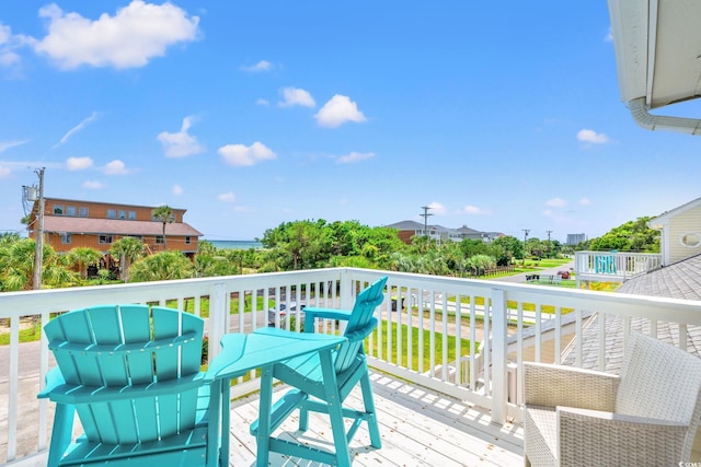 4806 S Ocean Blvd, Surfside Beach, SC 29575 - view of wooden terrace