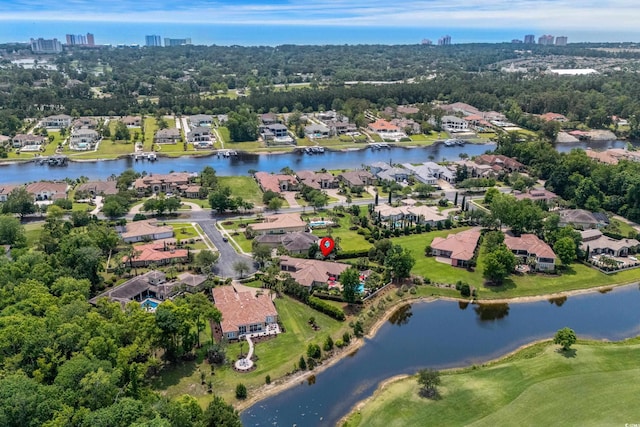 9737 Catalonia Ct, Myrtle Beach, SC 29579 - aerial perspective of suburban area with a large body of water