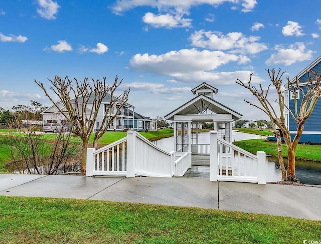 1613 James Island Ave, North Myrtle Beach, SC 29582 - view of community with a gazebo and a water view