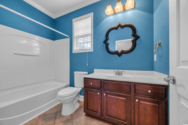 760 Carolina Farms Blvd, Myrtle Beach, SC 29579 - full bath with vanity, tile patterned flooring, shower / tub combination, and ornamental molding