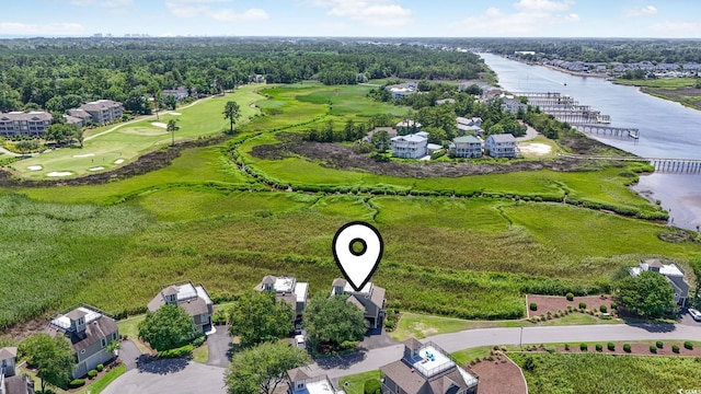 1663 Harbor Dr, North Myrtle Beach, SC 29582 - bird's eye view of a nearby body of water and a local golf course