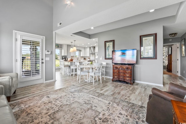 1663 Harbor Dr, North Myrtle Beach, SC 29582 - living room featuring light wood finished floors