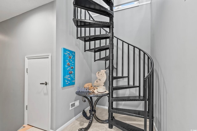 1663 Harbor Dr, North Myrtle Beach, SC 29582 - stairway featuring baseboards