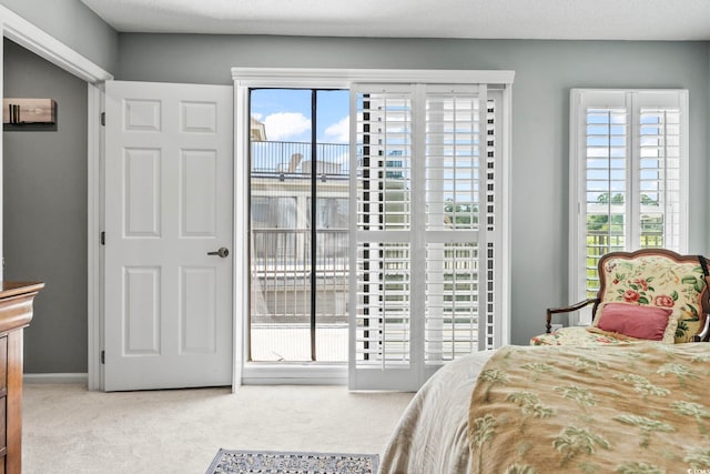 1663 Harbor Dr, North Myrtle Beach, SC 29582 - carpeted bedroom with access to exterior and multiple windows