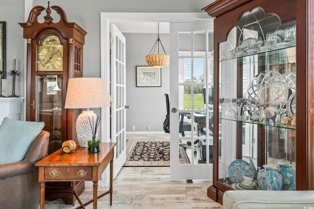 1663 Harbor Dr, North Myrtle Beach, SC 29582 - entrance foyer with french doors and wood finished floors