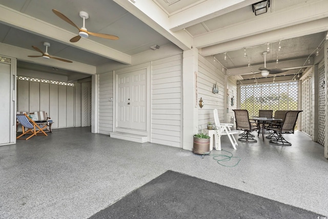 1663 Harbor Dr, North Myrtle Beach, SC 29582 - view of patio with ceiling fan and outdoor dining space