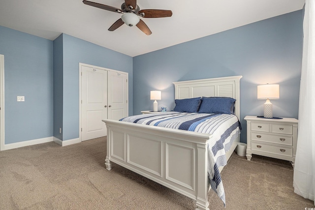 2010 Chattooga Ct, Myrtle Beach, SC 29588 - bedroom featuring carpet floors, a closet, and a ceiling fan