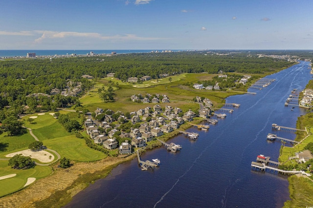 1401 Lighthouse Dr Unit 4334, North Myrtle Beach, SC 29582 - drone / aerial view of a large body of water and a local golf course