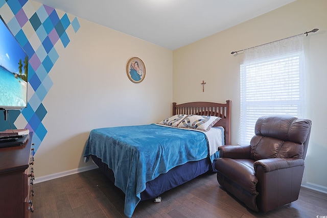 232 Angel Wing Dr, Myrtle Beach, SC 29588 - bedroom with an accent wall, wood finished floors, and wallpapered walls