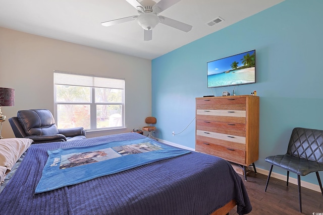 232 Angel Wing Dr, Myrtle Beach, SC 29588 - bedroom featuring wood finished floors and ceiling fan