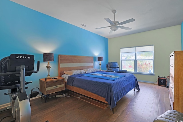 232 Angel Wing Dr, Myrtle Beach, SC 29588 - bedroom with wood finished floors and ceiling fan
