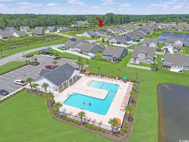 232 Angel Wing Dr, Myrtle Beach, SC 29588 - aerial view of residential area with a pool