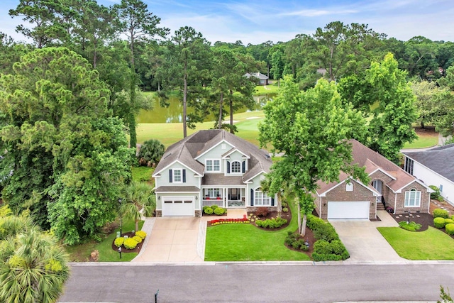 124 Turtle Creek Dr, Pawleys Island, SC 29585 - view from above of property with a large body of water