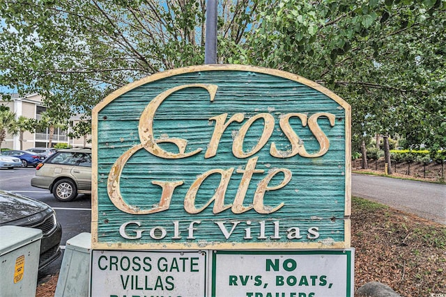 2000 Cross Gate Blvd Unit 202, Surfside Beach, SC 29575 - community / neighborhood sign featuring uncovered parking