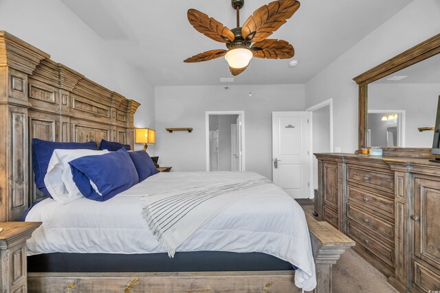 2882 Ophelia Way, Myrtle Beach, SC 29577 - bedroom featuring connected bathroom, carpet floors, and ceiling fan