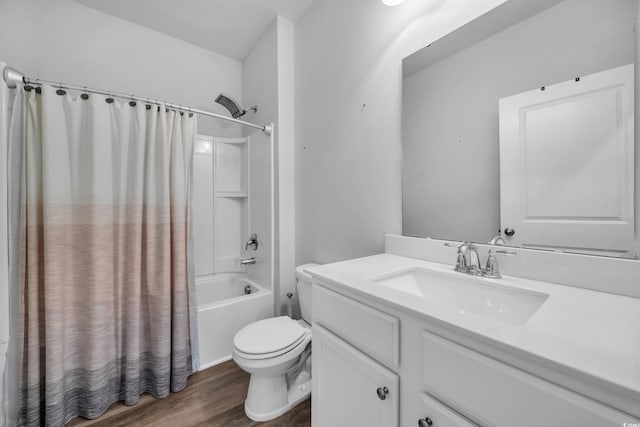 2882 Ophelia Way, Myrtle Beach, SC 29577 - full bathroom featuring vanity, shower / bath combo, and wood finished floors