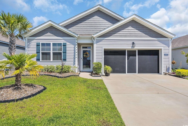 2882 Ophelia Way, Myrtle Beach, SC 29577 - view of front facade with concrete driveway, a front lawn, and an attached garage