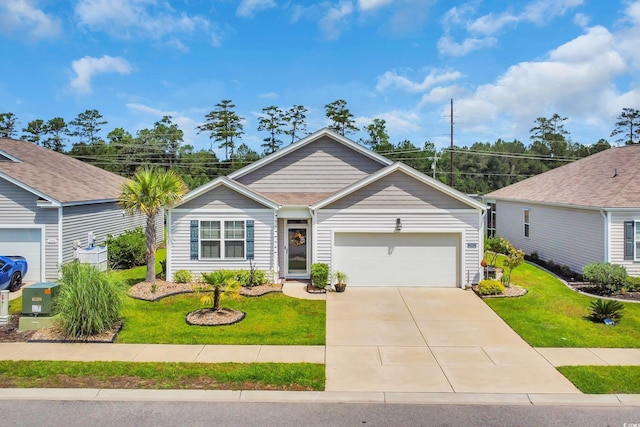 2882 Ophelia Way, Myrtle Beach, SC 29577 - view of front of property featuring a front lawn, an attached garage, and concrete driveway