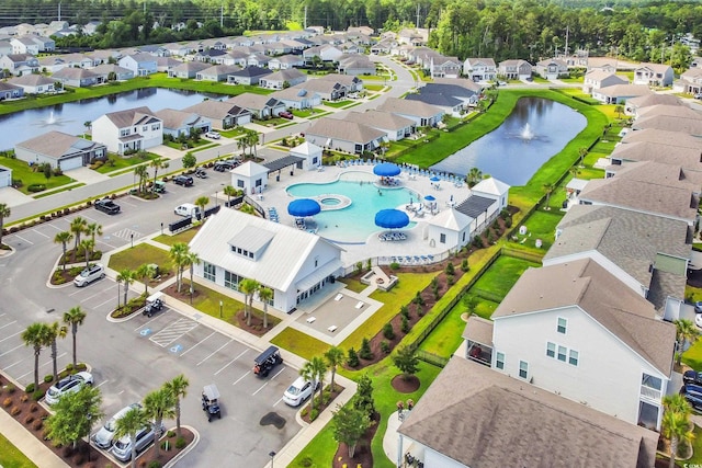 2882 Ophelia Way, Myrtle Beach, SC 29577 - aerial view of residential area featuring a large body of water and a pool