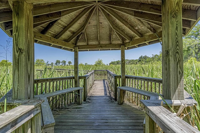 139 Olde Canal Loop, Pawleys Island, SC 29585 - dock area with a gazebo and a rural view