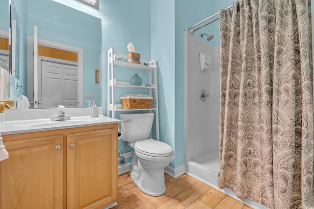 139 Olde Canal Loop, Pawleys Island, SC 29585 - full bathroom with vanity, wood finished floors, and curtained shower