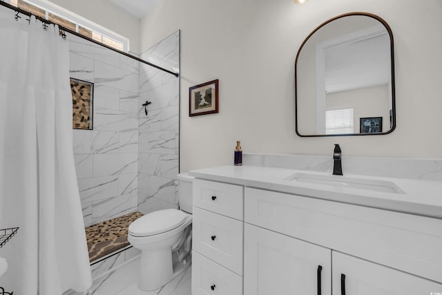 1024 Pochard Dr, Conway, SC 29526 - full bath with marble finish flooring, vanity, and a stall shower